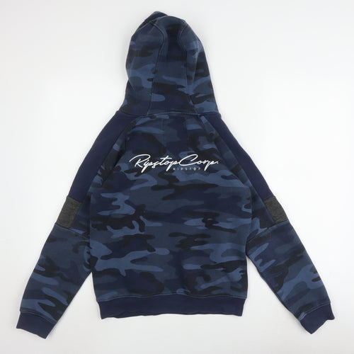 Ripstop Boys Blue Camouflage Pullover Hoodie 11-12 Years