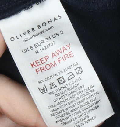 Oliver Bonas Black Long Sleeve Dress - Size 6