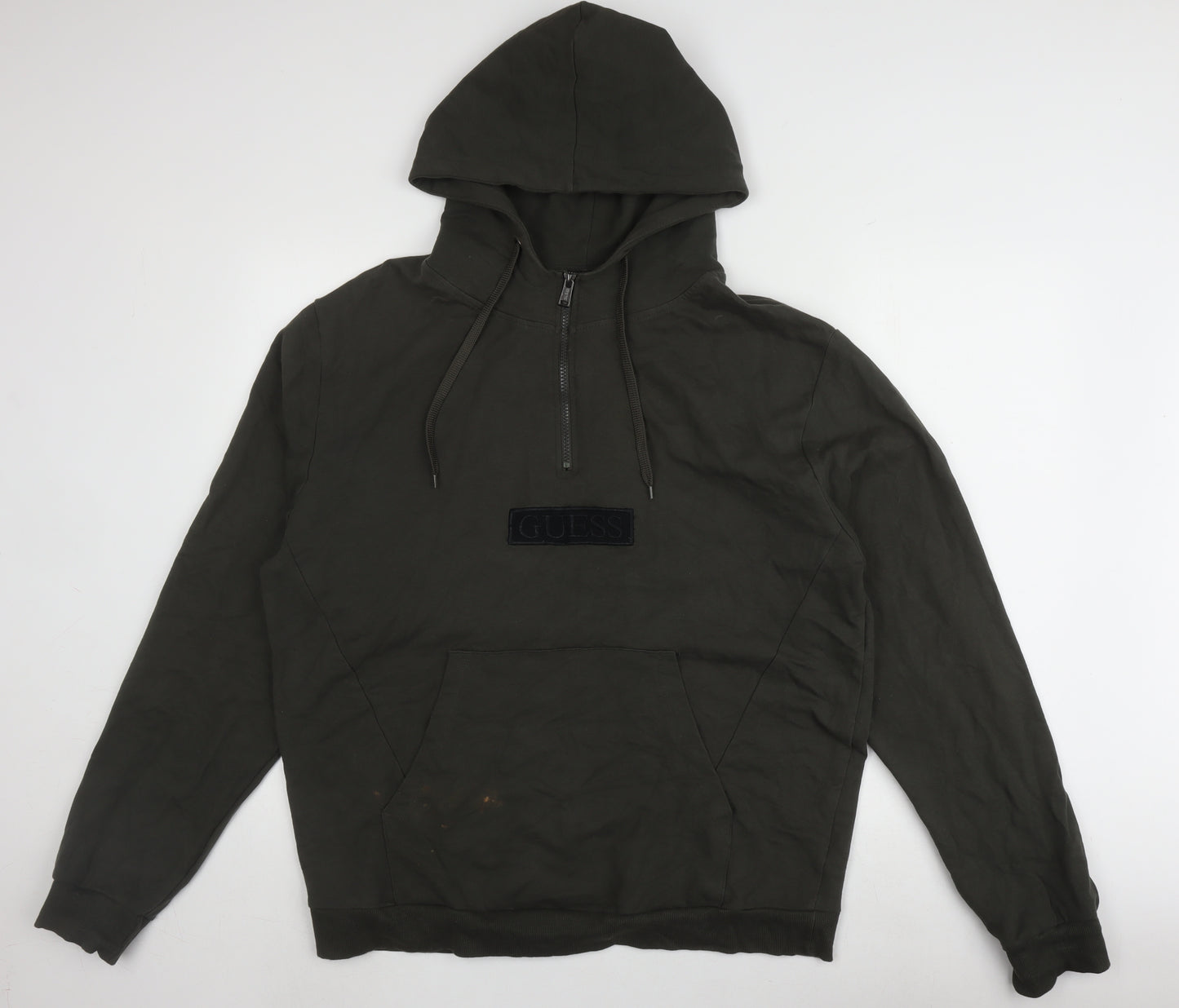 GUESS Men's Black 2XL Pullover Hoodie with Logo