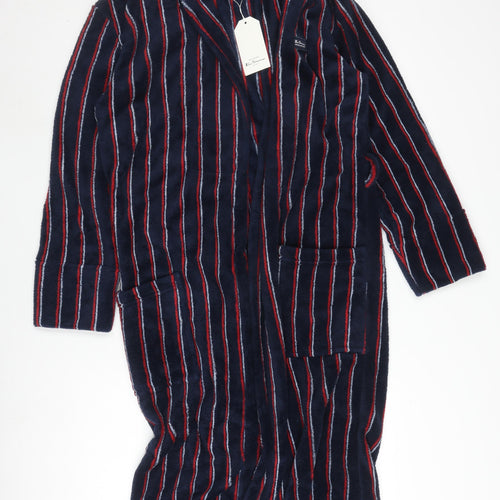 Ben Sherman Men's Blue Striped Robe Size S