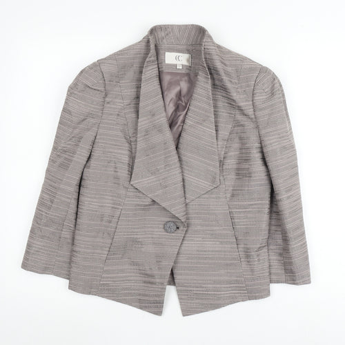 CC Grey Women Suit Jacket, Size 12, Classic Style