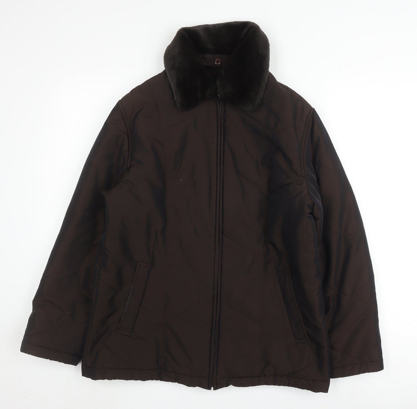 Alexon Women's Brown Mid-Length Classic Jacket, Size 8