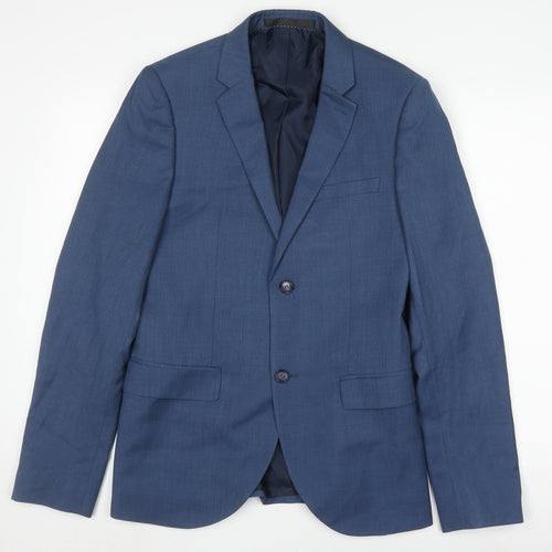 Topman Men's Blue Slim Fit Blazer Jacket 38