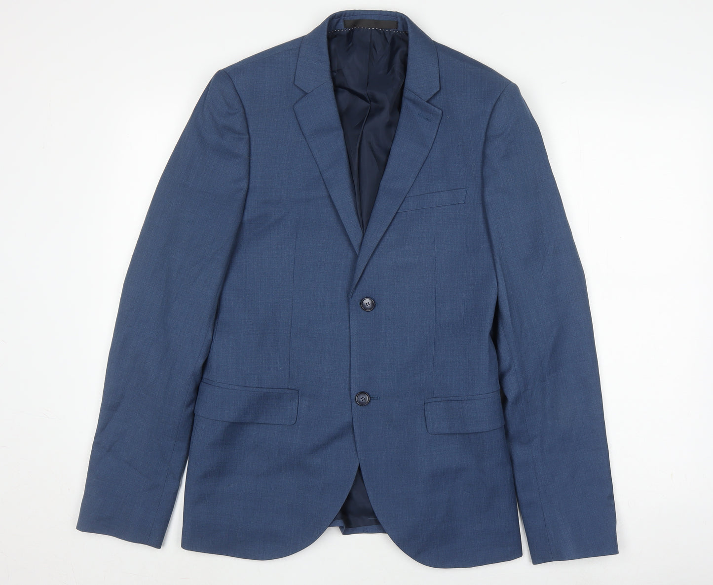 Topman Men's Blue Slim Fit Blazer Jacket 38