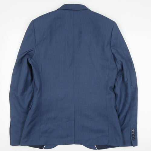 Topman Men's Blue Slim Fit Blazer Jacket 38