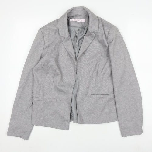 Miss Selfridge Grey Petite Blazer Women Size 10, Regular Fit