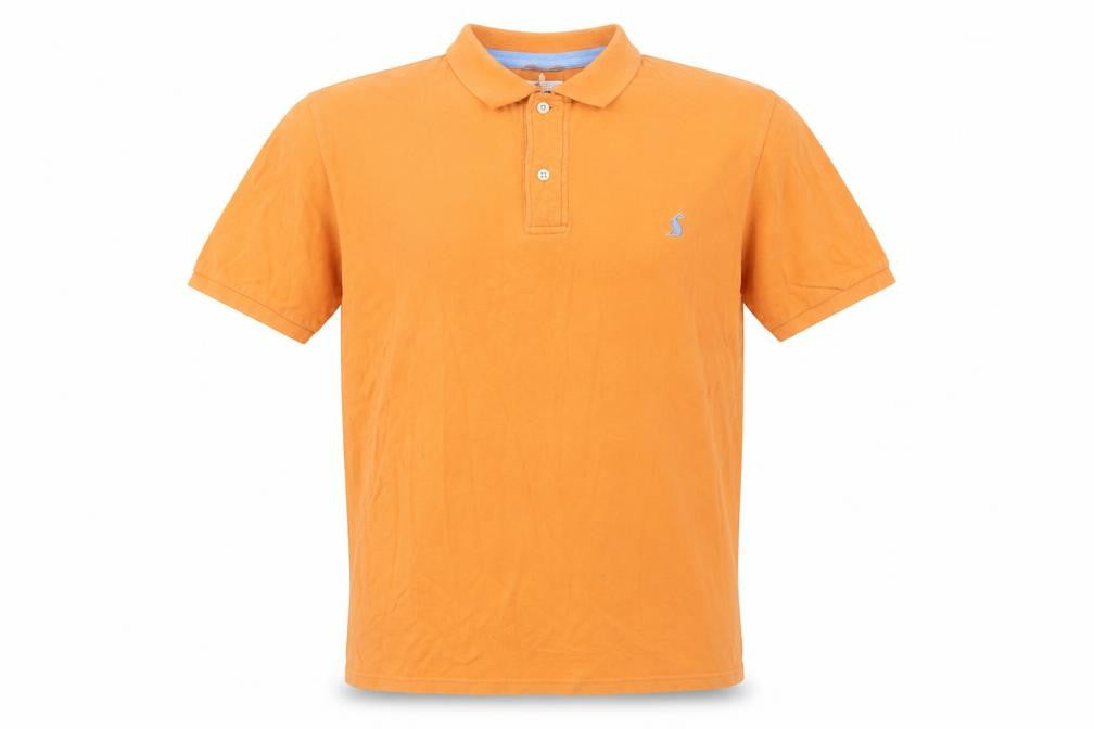 Front view of Joules Men's Orange Polo Shirt L Classic Style