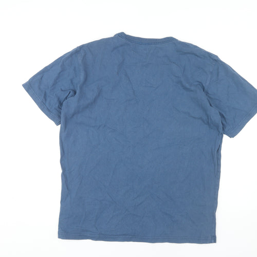 Uniqlo Men's Blue Cotton Crew Neck T-Shirt Size L