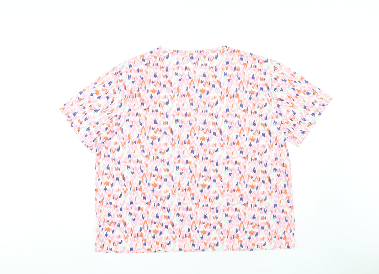 Marks and Spencer Women’s Pink Geometric T-Shirt Size 18