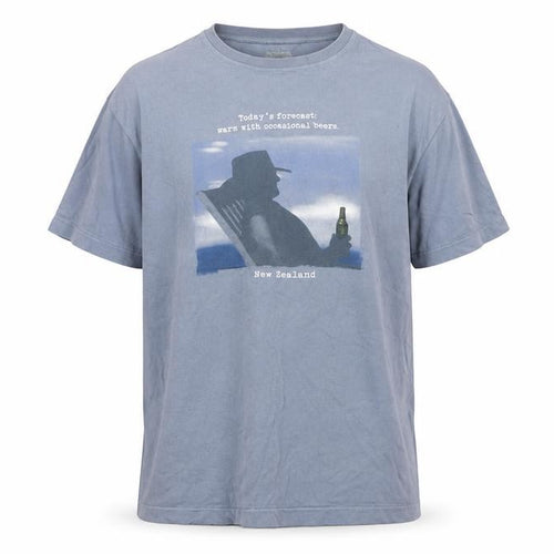 The Clean Green Men's Blue Graphic T-Shirt, Size L