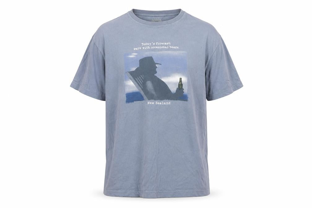 The Clean Green Men's Blue Graphic T-Shirt, Size L