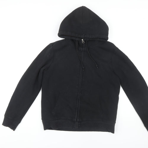 Uniqlo Men's Black Full Zip Hoodie, Size M