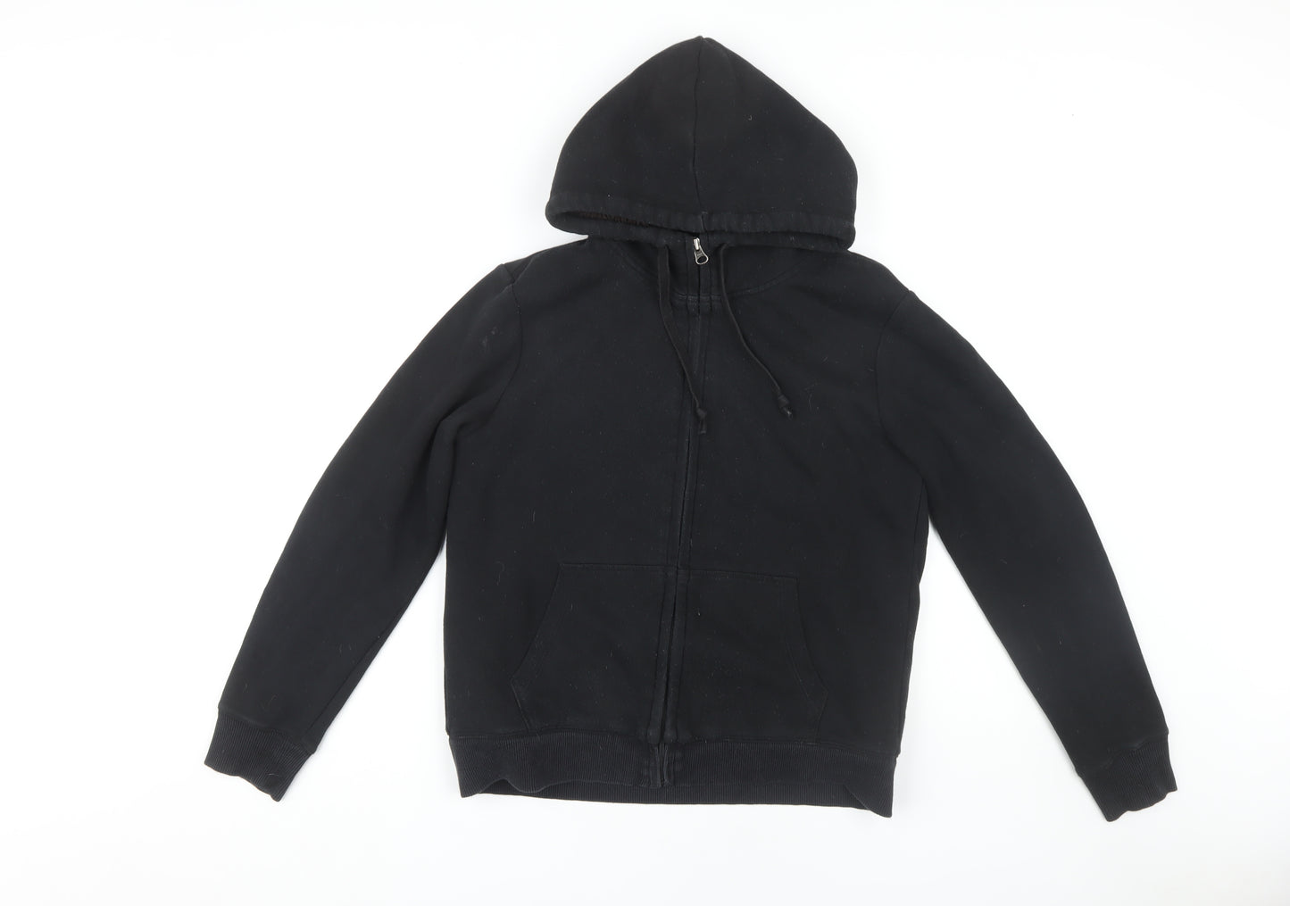 Uniqlo Men's Black Full Zip Hoodie, Size M
