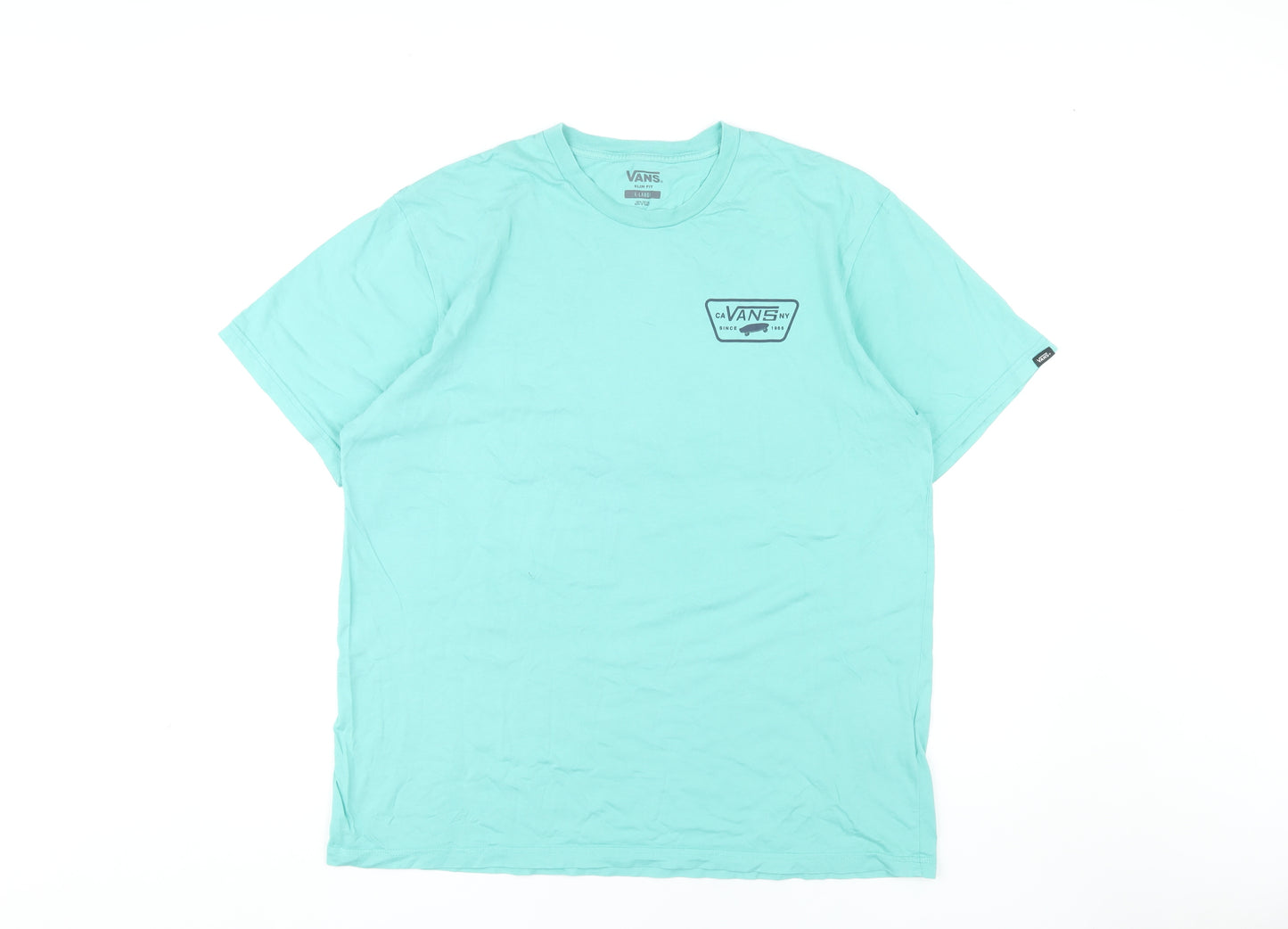 Vans Men's Blue XL Slim Fit Graphic T-Shirt