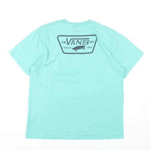 Vans Men's Blue XL Slim Fit Graphic T-Shirt