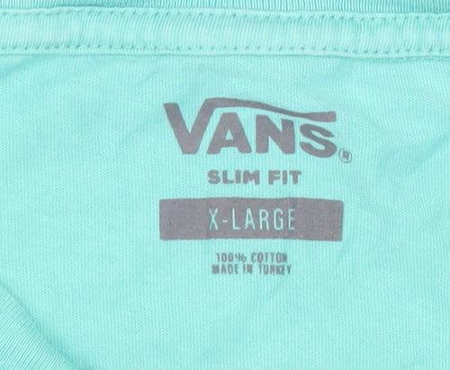 Vans Men's Blue XL Slim Fit Graphic T-Shirt
