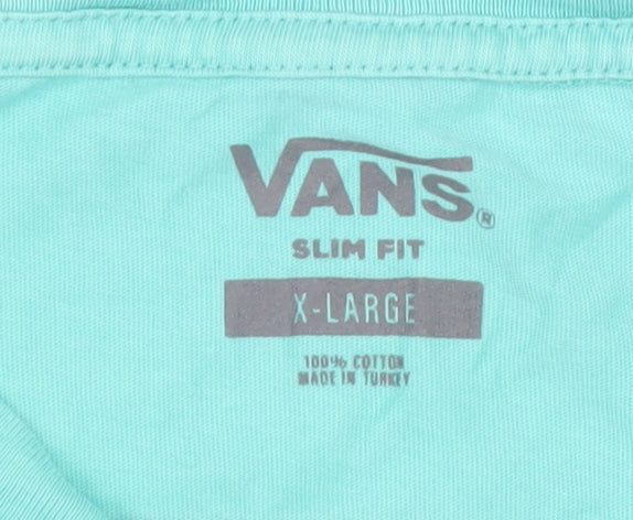 Vans Men's Blue XL Slim Fit Graphic T-Shirt