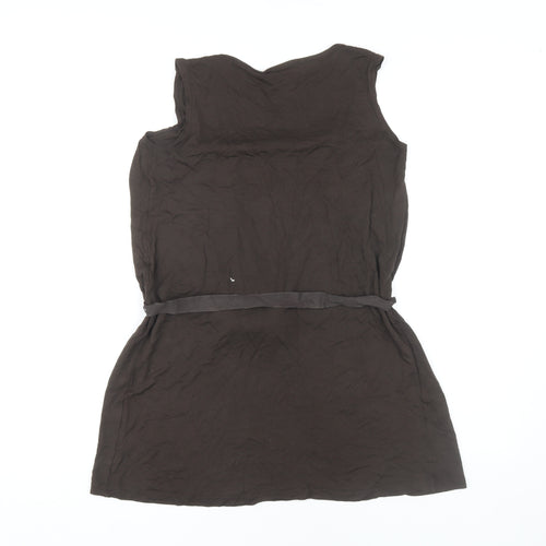 Kaliko Women's Brown Sleeveless Top, UK 10, Belted Style