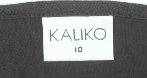 Kaliko Women's Brown Sleeveless Top, UK 10, Belted Style