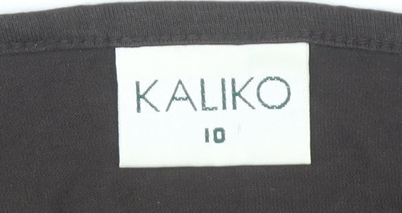 Kaliko Women's Brown Sleeveless Top, UK 10, Belted Style