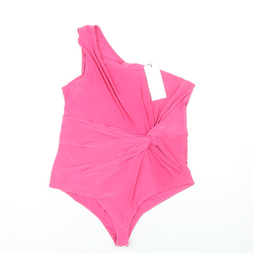 Club L London Women's Pink Bodysuit, Size 18, Partywear