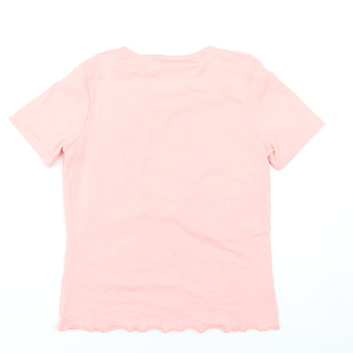 Damart Women's Pink T-Shirt, Size 10/12, Short Sleeve