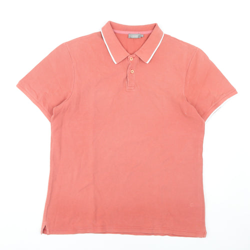 Jaeger Men's Pink L Polo Shirt - Short Sleeve Cotton