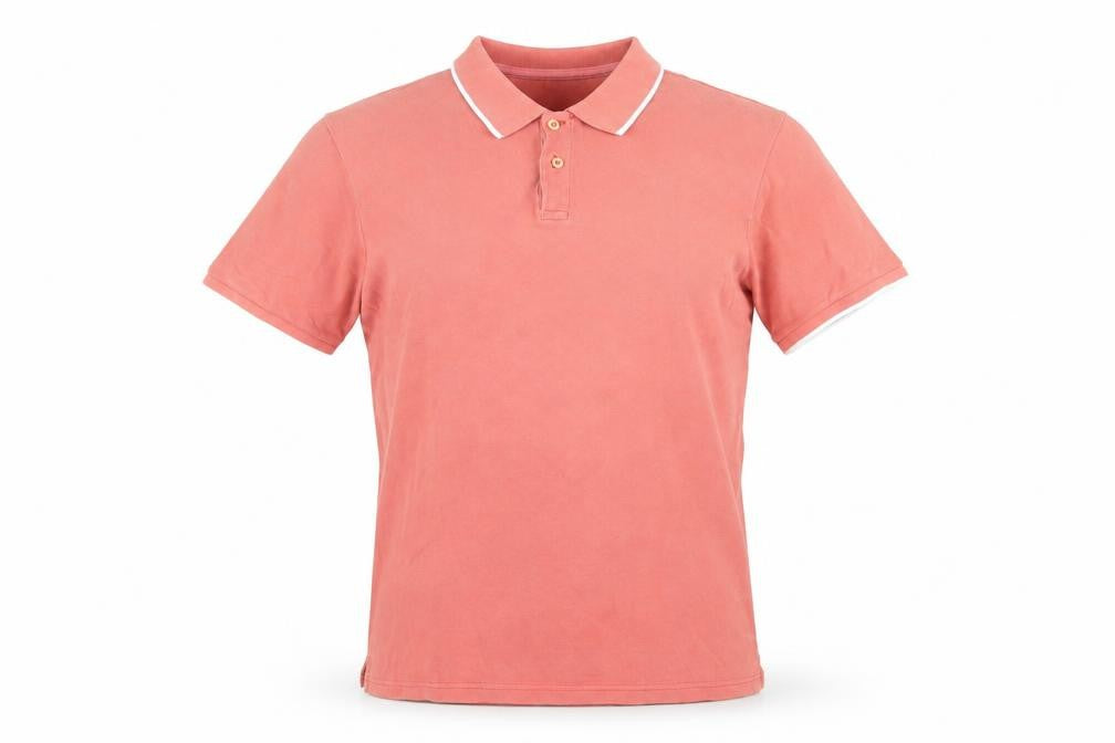 Jaeger Men's Pink L Polo Shirt - Short Sleeve Cotton