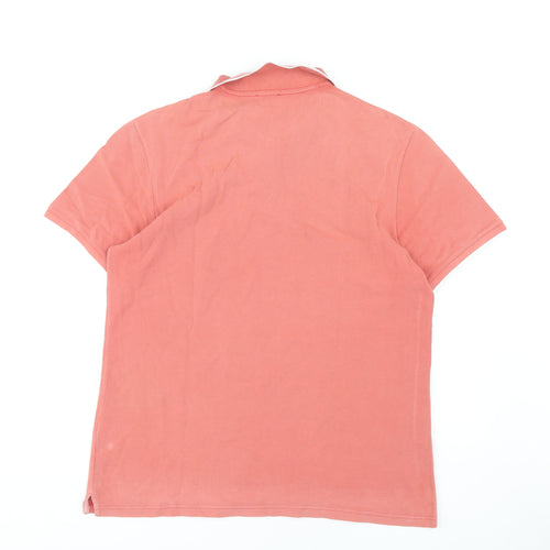 Jaeger Men's Pink L Polo Shirt - Short Sleeve Cotton