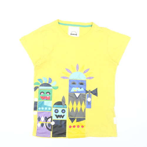 HUMÖR Unisex Yellow Art T-Shirt - Size S