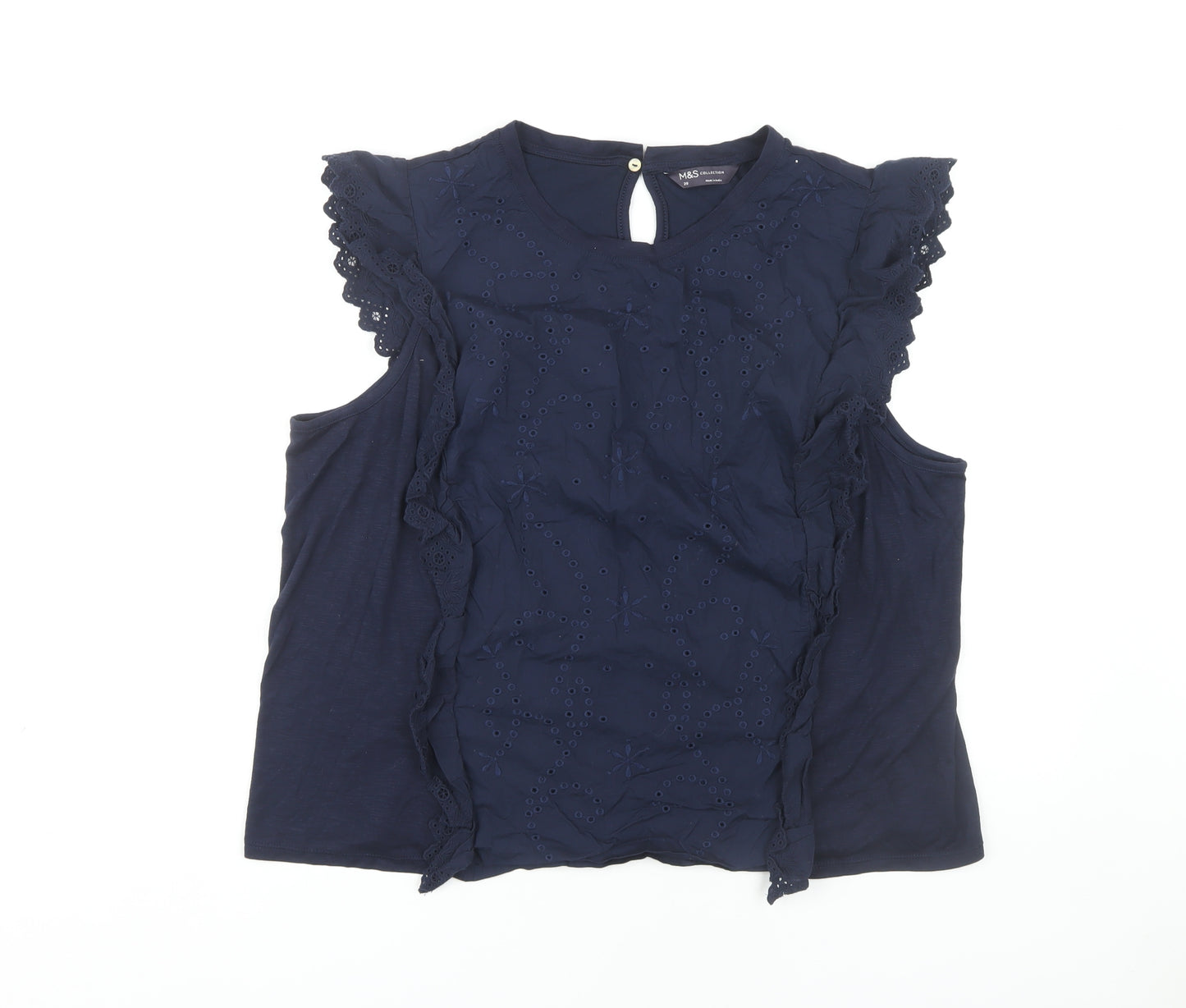 Marks and Spencer Womens Blue Sleeveless Blouse Size 20