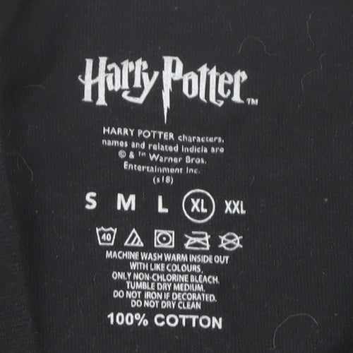 Harry Potter Hufflepuff Black T-Shirt, XL, Unisex Adults