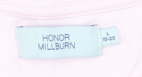 Honor Millburn Women's Pink T-Shirt, Size 18-20