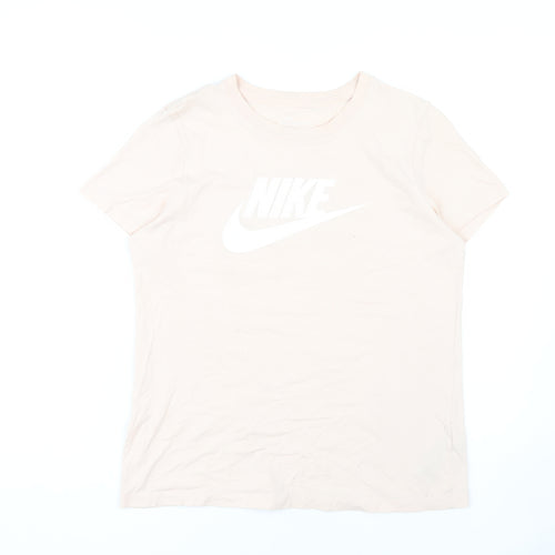 Nike Beige Unisex T-Shirt Medium Sports Casual