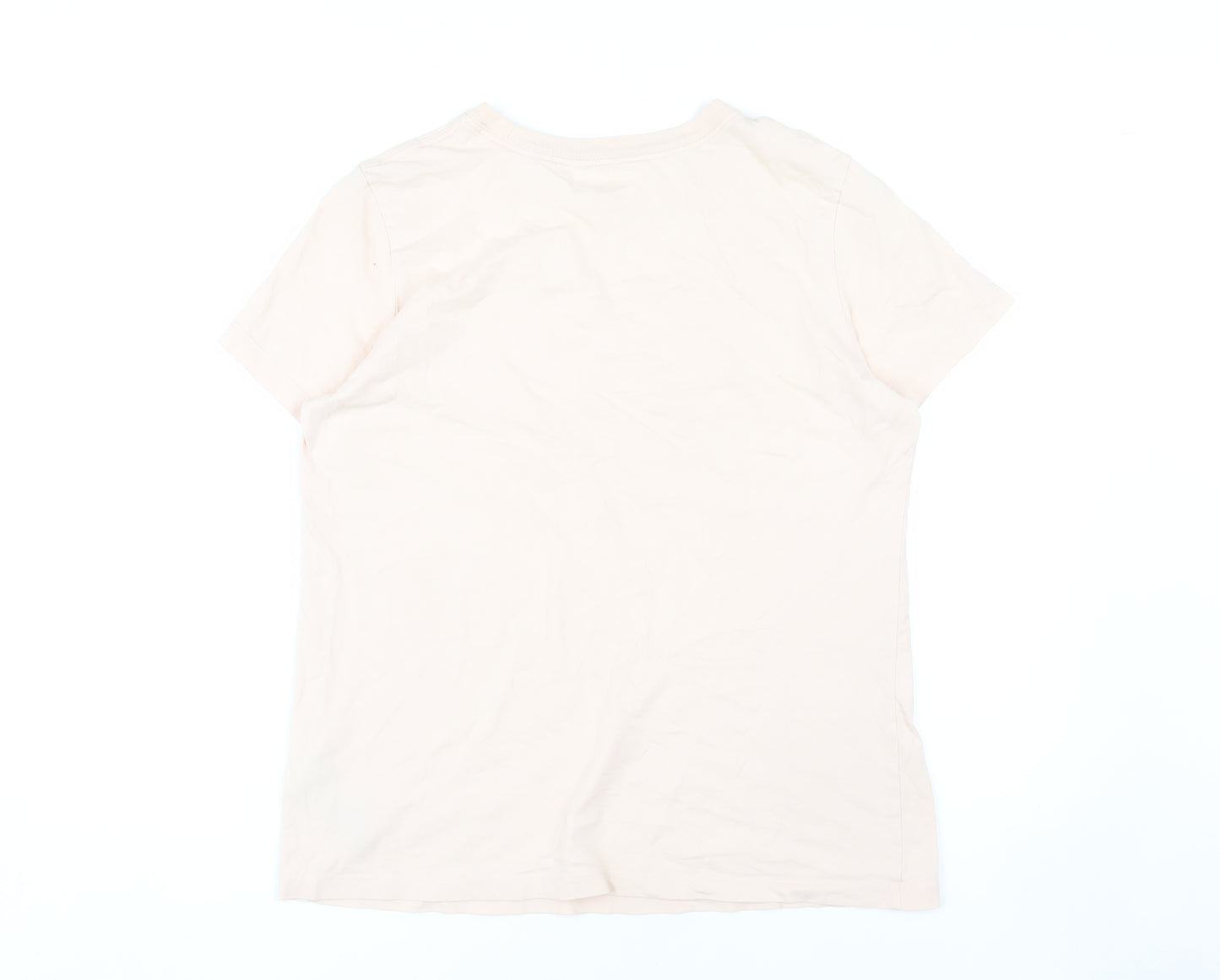 Nike Beige Unisex T-Shirt Medium Sports Casual