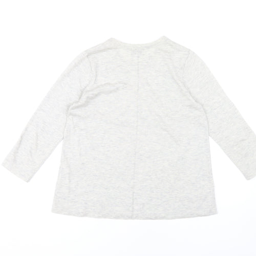 Jigsaw Women's Grey Crew Neck Wool Blend Jumper S