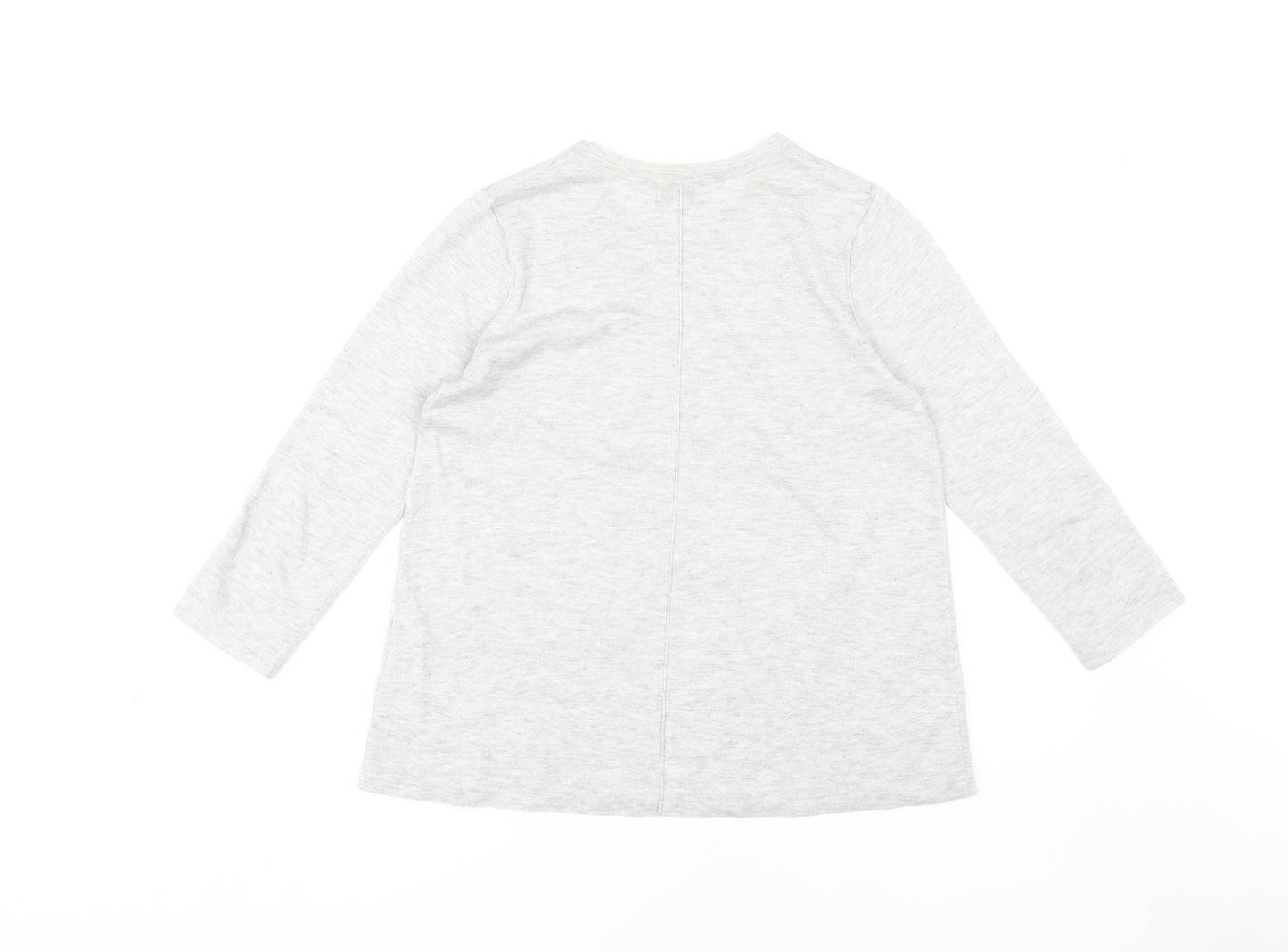 Jigsaw Women's Grey Crew Neck Wool Blend Jumper S