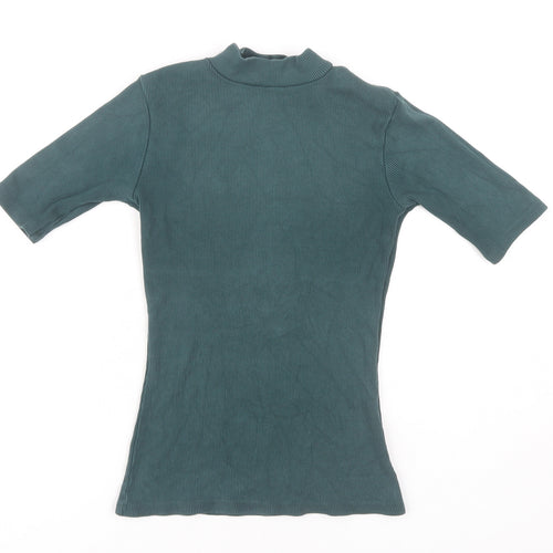 Modström Women's Green XS Mock Neck T-Shirt