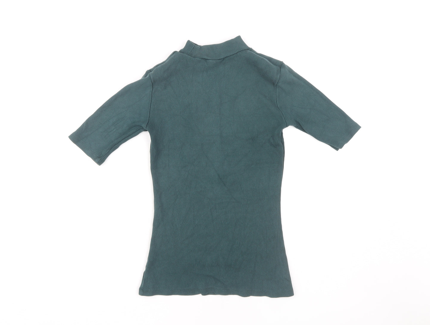 Modström Women's Green XS Mock Neck T-Shirt