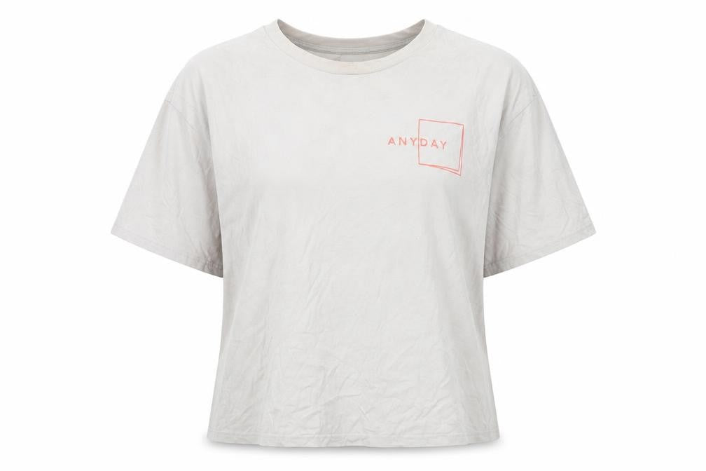 Front view of Monki Women's Beige M Casual T-Shirt