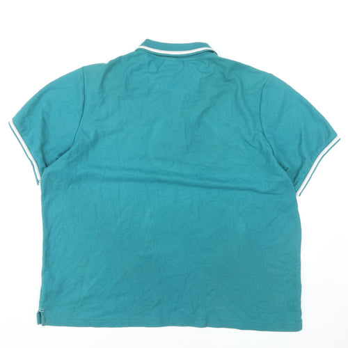 Slazenger Men's Green Polo Shirt 2XL Short Sleeve