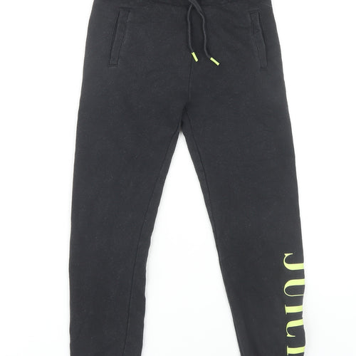 Juicy Couture Girls Black Jogger Trousers Size 6-7 Years