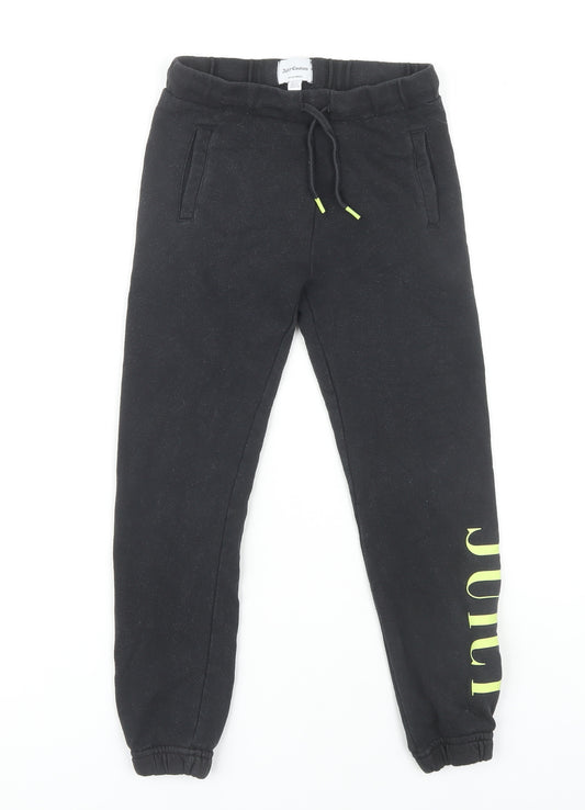 Juicy Couture Girls Black Jogger Trousers Size 6-7 Years