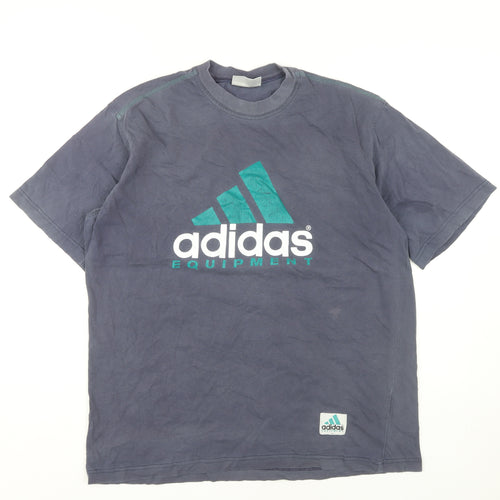 Adidas Men's Grey Graphic Print T-Shirt Size L