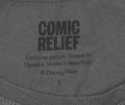 Comic Relief Men's Grey Monsters, Inc. T-Shirt L