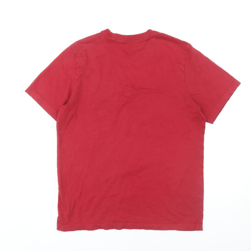 Jordan Red Graphic Print Men's M Cotton T-Shirt