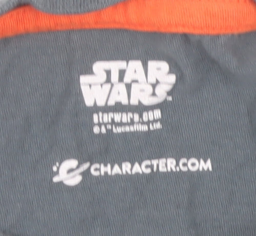 Star Wars Mandalorian Men's Grey Graphic Tee M