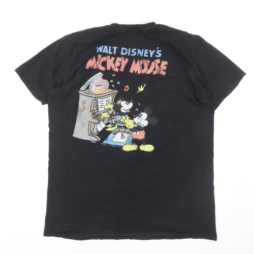 Missguided Women's Black Disney T-Shirt, Size L