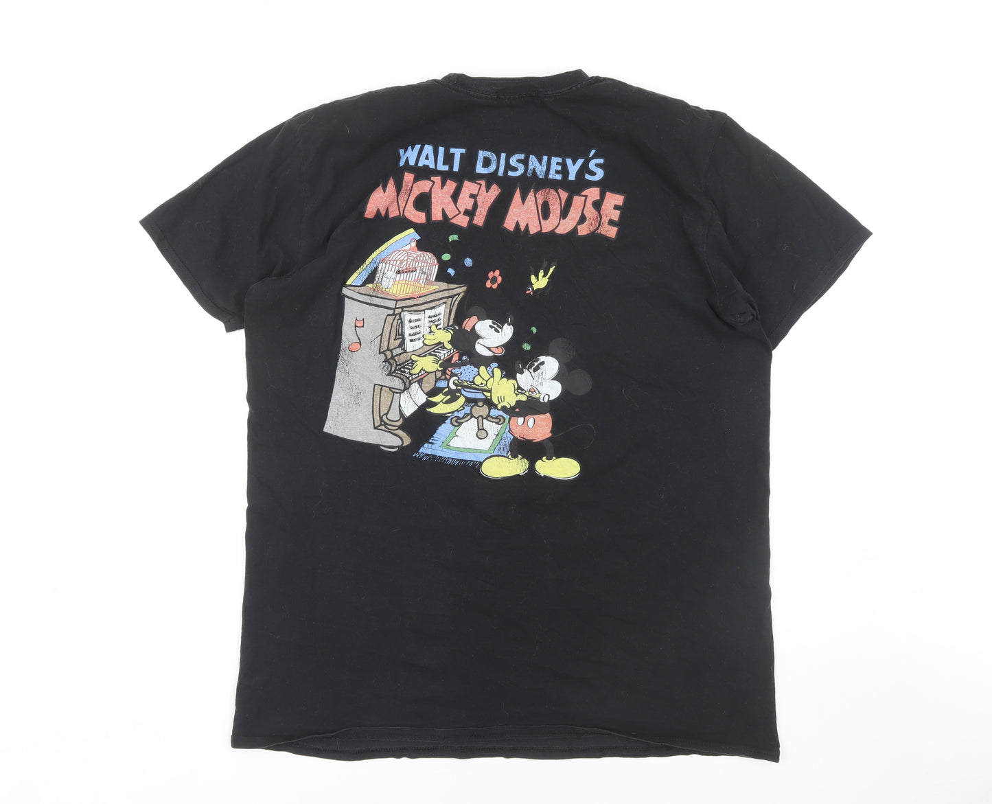 Missguided Women's Black Disney T-Shirt, Size L