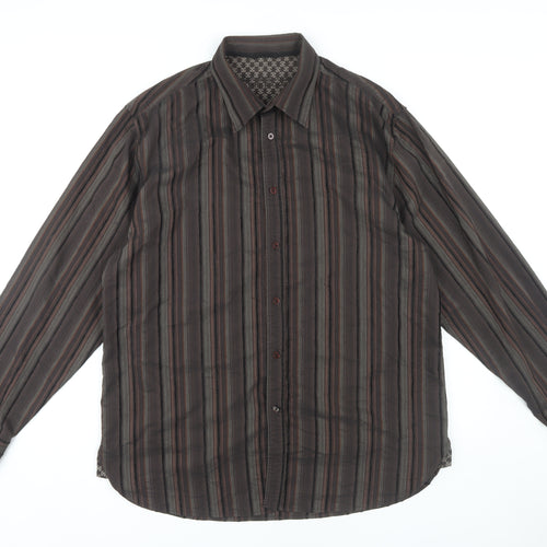 Designers at Debenhams Men's Large Brown Striped Shirt